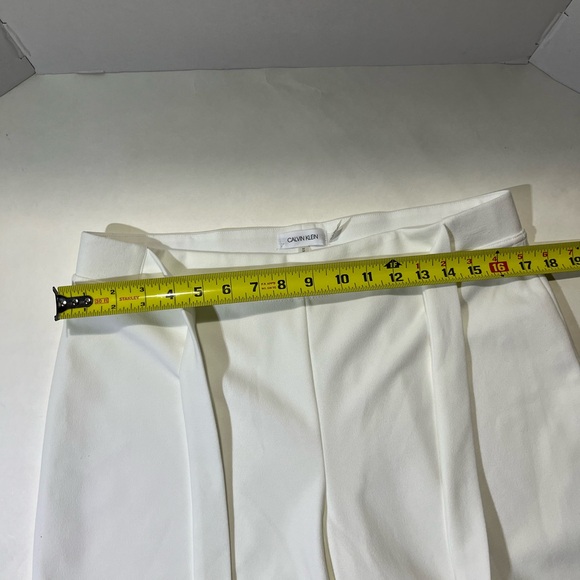 Calvin Klein Women Medium White Tie Belt Long Leg Pants - Picture 9 of 9